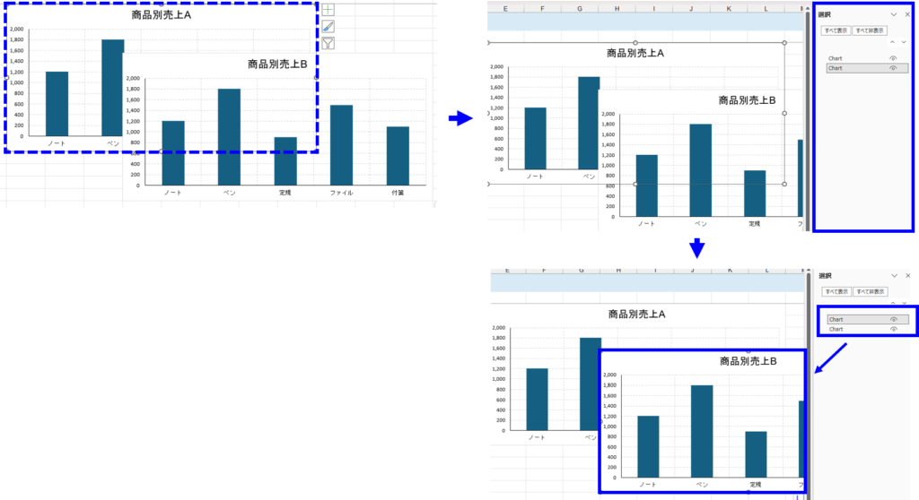 Alt + F10｜［選択］ウィンドウを開く　説明画面
