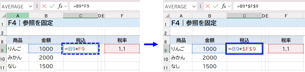 F4|数式の参照先を固定する 説明画面